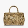 Mini borsa tote in pelle goffrata serpente Mini borsa tote in pelle goffrata serpente