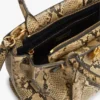 Mini borsa tote in pelle goffrata serpente Mini borsa tote in pelle goffrata serpente