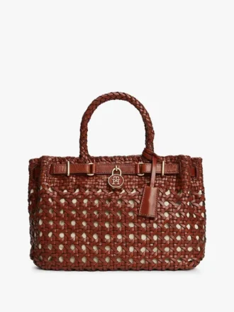 Mini borsa tote in pelle intrecciata