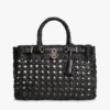 Mini borsa tote in pelle intrecciata Mini borsa tote in pelle intrecciata