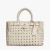 Mini borsa tote in pelle intrecciata Mini borsa tote in pelle intrecciata