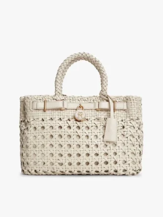 Mini borsa tote in pelle intrecciata