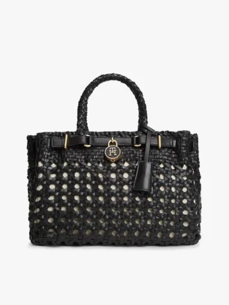 Mini borsa tote in pelle intrecciata