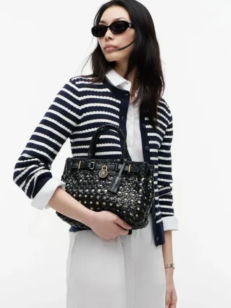 Mini borsa tote in pelle intrecciata