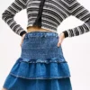 Mini gonna a balze in chambray Tommy Jeans Mini gonna a balze in chambray Tommy Jeans