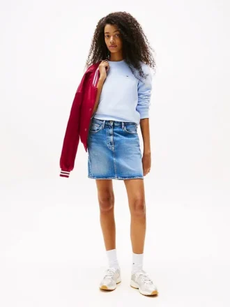 Mini gonna in denim a vita alta Tommy Jeans