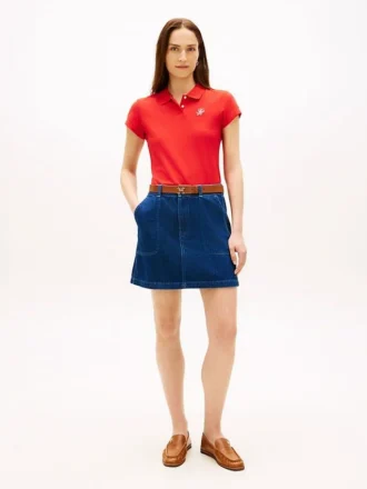 Mini gonna utility in denim