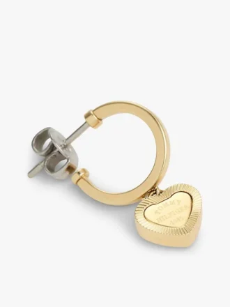 Orecchini a cerchio con ciondolo a forma di cuore