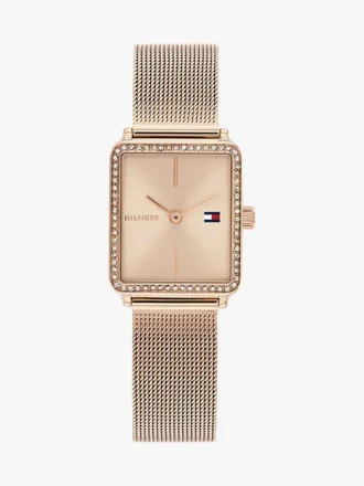 Orologio con quadrante quadrato impreziosito da cristalli da 21,3 mm
