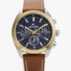 Orologio cronografo con cinturino in pelle da 40 mm