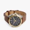 Orologio cronografo con cinturino in pelle da 40 mm
