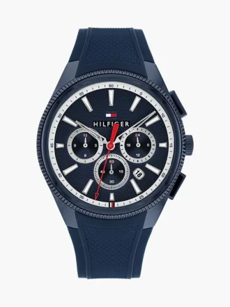 Orologio Dual-Time con cinturino in silicone da 43 mm