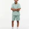 Pantaloncini a righe con logo monogramma per bambini Pantaloncini a righe con logo monogramma per bambini