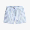Pantaloncini a righe in misto lino con cintura Pantaloncini a righe in misto lino con cintura