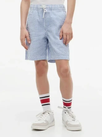 Pantaloncini a righe in seersucker per bambini