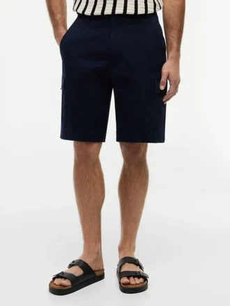 Pantaloncini cargo in twill elasticizzato dalla vestibilità comoda