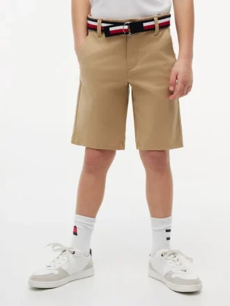 Pantaloncini chino con cintura per bambini
