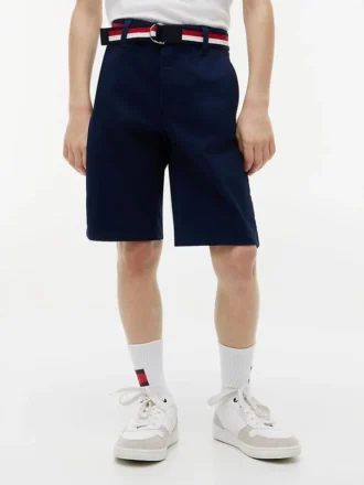 Pantaloncini chino con cintura per bambini