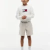 Pantaloncini chino elasticizzati larghi con cintura per bambini Pantaloncini chino elasticizzati larghi con cintura per bambini