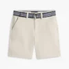 Pantaloncini chino elasticizzati larghi con cintura per bambini Pantaloncini chino elasticizzati larghi con cintura per bambini