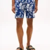 Pantaloncini con stampa tropicale e vestibilità regolare da 7″