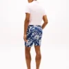 Pantaloncini con stampa tropicale e vestibilità regolare da 7″