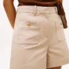Pantaloncini con tasche in twill e bottoni dorati Pantaloncini con tasche in twill e bottoni dorati