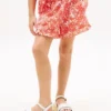 Pantaloncini con volant e stampa tropicale per bambini
