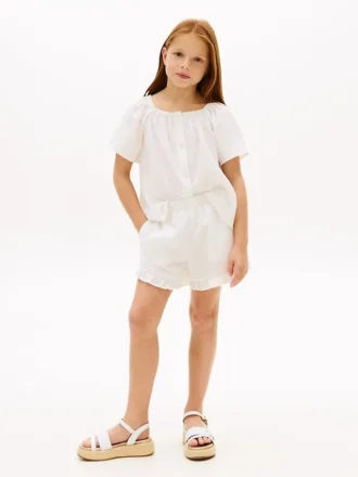 Pantaloncini con volant per bambina