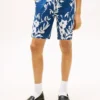 Pantaloncini da bambino in misto lino e cotone con motivo floreale