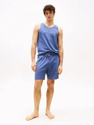Pantaloncini da notte con logo Hilfiger