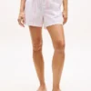 Pantaloncini da notte in popeline a righe