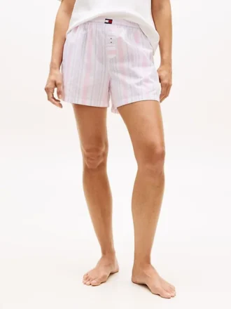 Pantaloncini da notte in popeline a righe