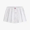 Pantaloncini da notte in popeline a righe