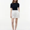 Pantaloncini elasticizzati in misto lino e cotone Pantaloncini elasticizzati in misto lino e cotone