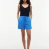 Pantaloncini elasticizzati in misto lino e cotone Pantaloncini elasticizzati in misto lino e cotone
