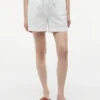 Pantaloncini elasticizzati in misto lino e cotone Pantaloncini elasticizzati in misto lino e cotone