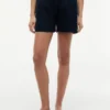 Pantaloncini elasticizzati in misto lino e cotone Pantaloncini elasticizzati in misto lino e cotone