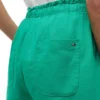 Pantaloncini elasticizzati in misto lino e cotone Pantaloncini elasticizzati in misto lino e cotone