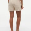 Pantaloncini elasticizzati in misto lino e cotone Pantaloncini elasticizzati in misto lino e cotone