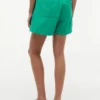 Pantaloncini elasticizzati in misto lino e cotone Pantaloncini elasticizzati in misto lino e cotone