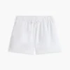 Pantaloncini elasticizzati in misto lino e cotone Pantaloncini elasticizzati in misto lino e cotone