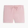Pantaloncini elasticizzati in misto lino e cotone Pantaloncini elasticizzati in misto lino e cotone