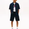 Pantaloncini elasticizzati in seersucker per bambini Pantaloncini elasticizzati in seersucker per bambini