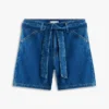 Pantaloncini in denim a vita alta con cintura Pantaloncini in denim a vita alta con cintura