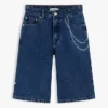 Pantaloncini in denim larghi con stampa graffiti per bambini Pantaloncini in denim larghi con stampa graffiti per bambini