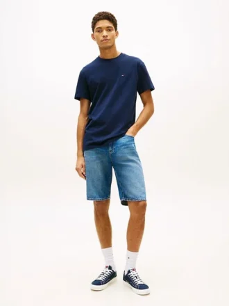Pantaloncini in denim Tommy Jeans con tasca con bandiera