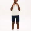 Pantaloncini in felpa a gamba larga con logo Hilfiger per bambini Pantaloncini in felpa a gamba larga con logo Hilfiger per bambini
