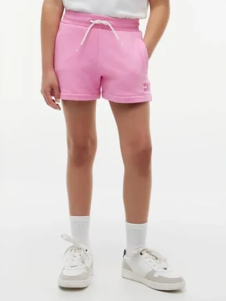 Pantaloncini in felpa con bandiera tono su tono per bambini