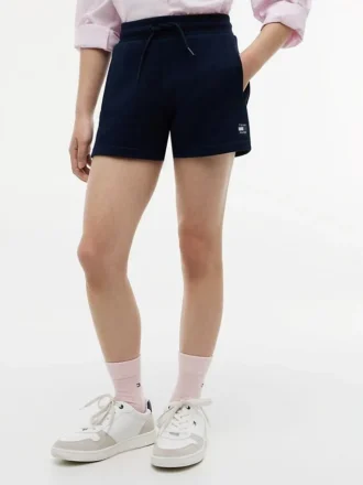 Pantaloncini in felpa con bandiera tono su tono per bambini